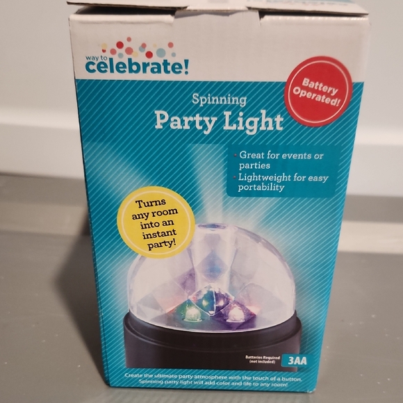 Way to Celebrate! Spinning Party Light - Picture 1 of 6